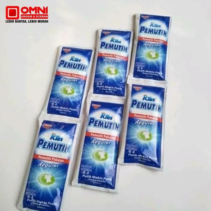 SoKlin Pemutih Pakaian 40ml 1 Renceng Isi 6 Pcs - So Klin Sachet - Disinfektan Pemutih Baju Serbagun