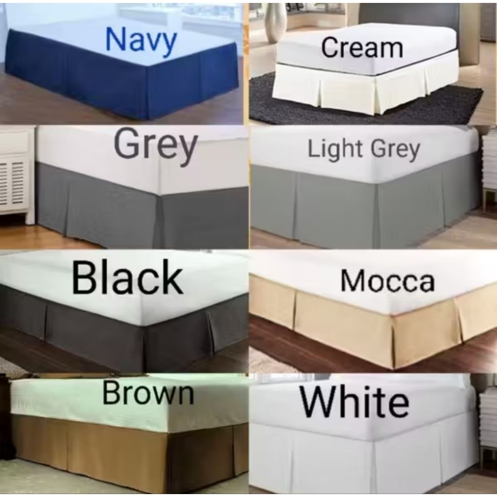 Bed Skirt, Rumbai Kasur, Tutup Kolong, Rok Kasur Polos