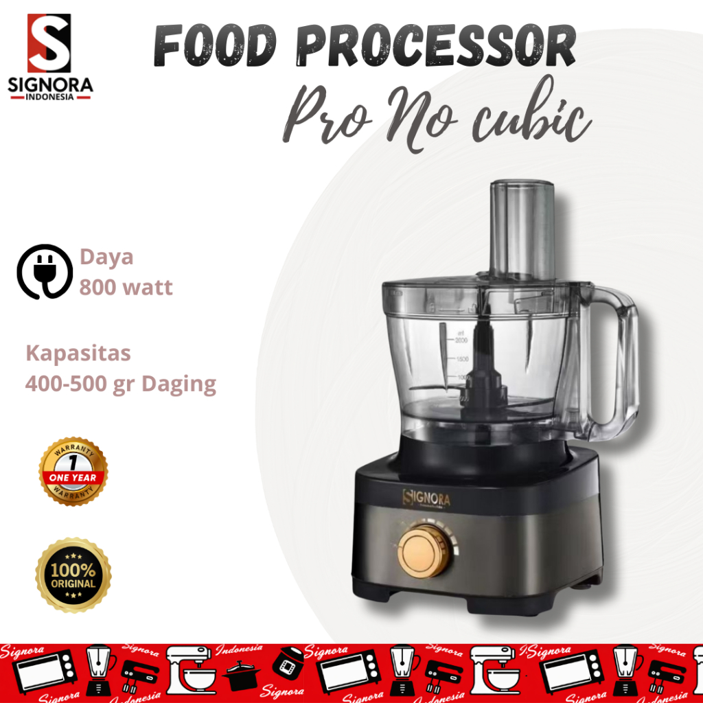 NEW Signora New Food Processor Pro Tanpa Cubic Cutter Dark GREY/ Food Processor Signora