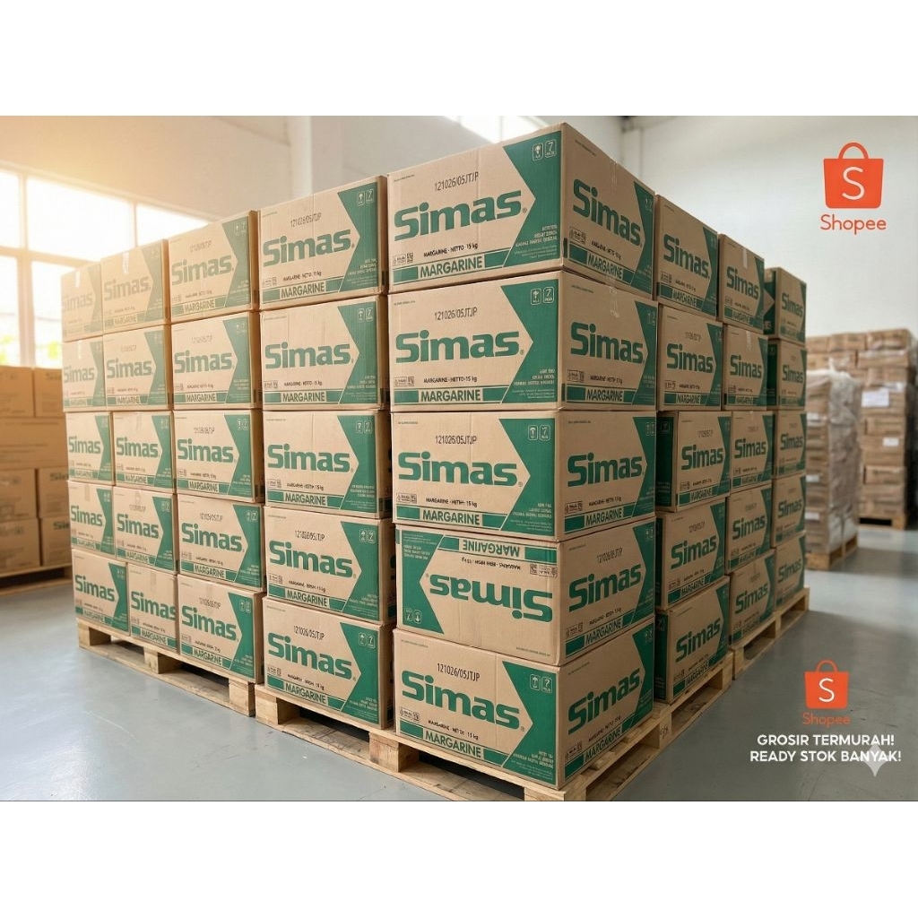 Margarin Simas 15 kg Mentega Serbaguna Kemasan Dus Karton Original