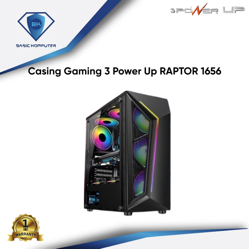 Casing PC Gaming Power Up Raptor 1656