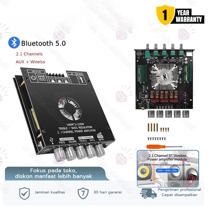 Papan amplifier speaker DIY Bluetooth 5.0 Modul amplifier digital ZK-HT21/ZK-TB21/ZK-MT21/ZK-6002/ZK
