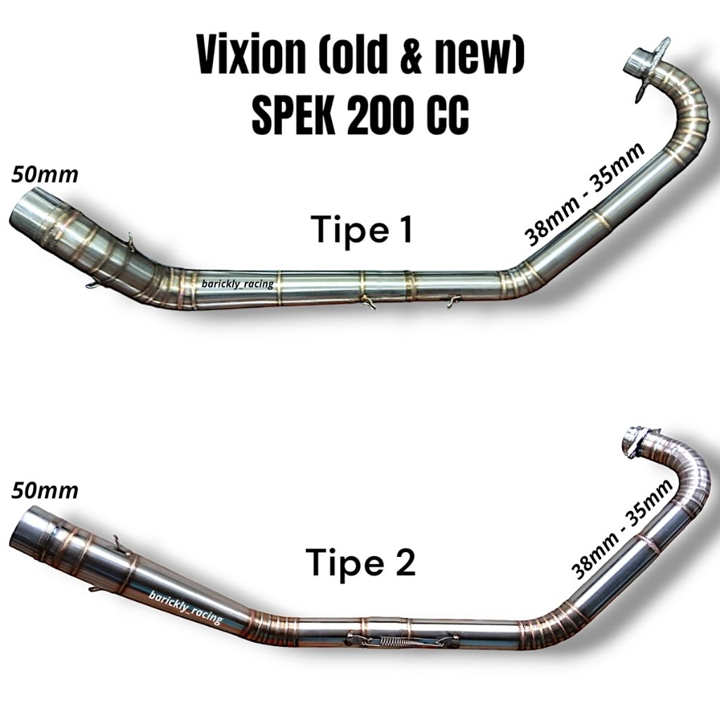 Header Leheran Pipa Leher Knalpot Racing Vixion Old New Bore Up Balap Boreup Porting Drag Spek 185 2