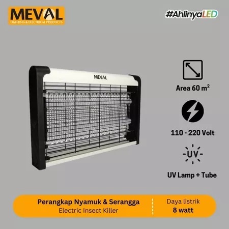 Perangkap Nyamuk & Serangga Ramah Lingkungan / Insect Killer Meval 8 Watt