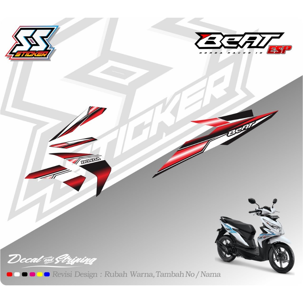 Striping Stiker Motor Beat Esp Custom Design 21