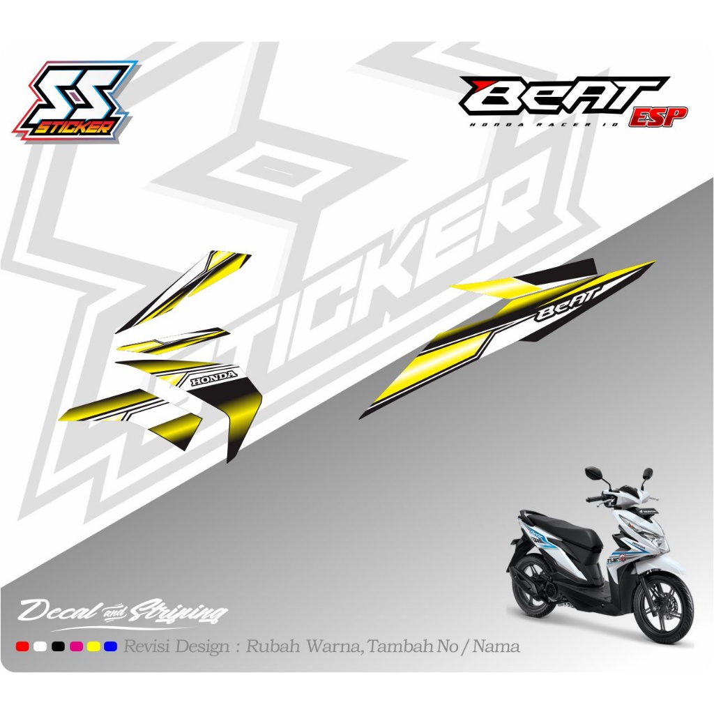 Striping Stiker Motor Beat Esp Custom Design 18