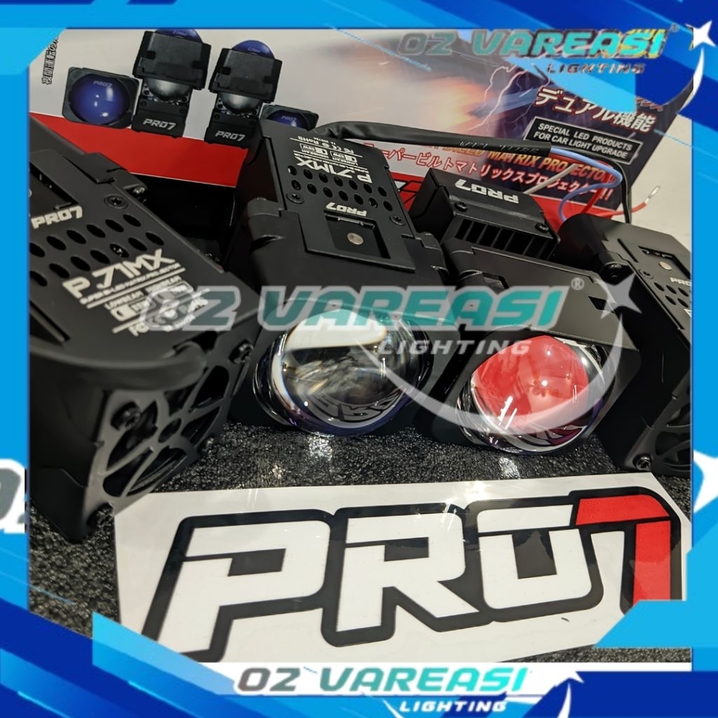 PRO7 P.71MX PROJECTOR BILED MATRIX 1,5 INCH BLUE LENS lampu biled matrix pro 7 p71mx