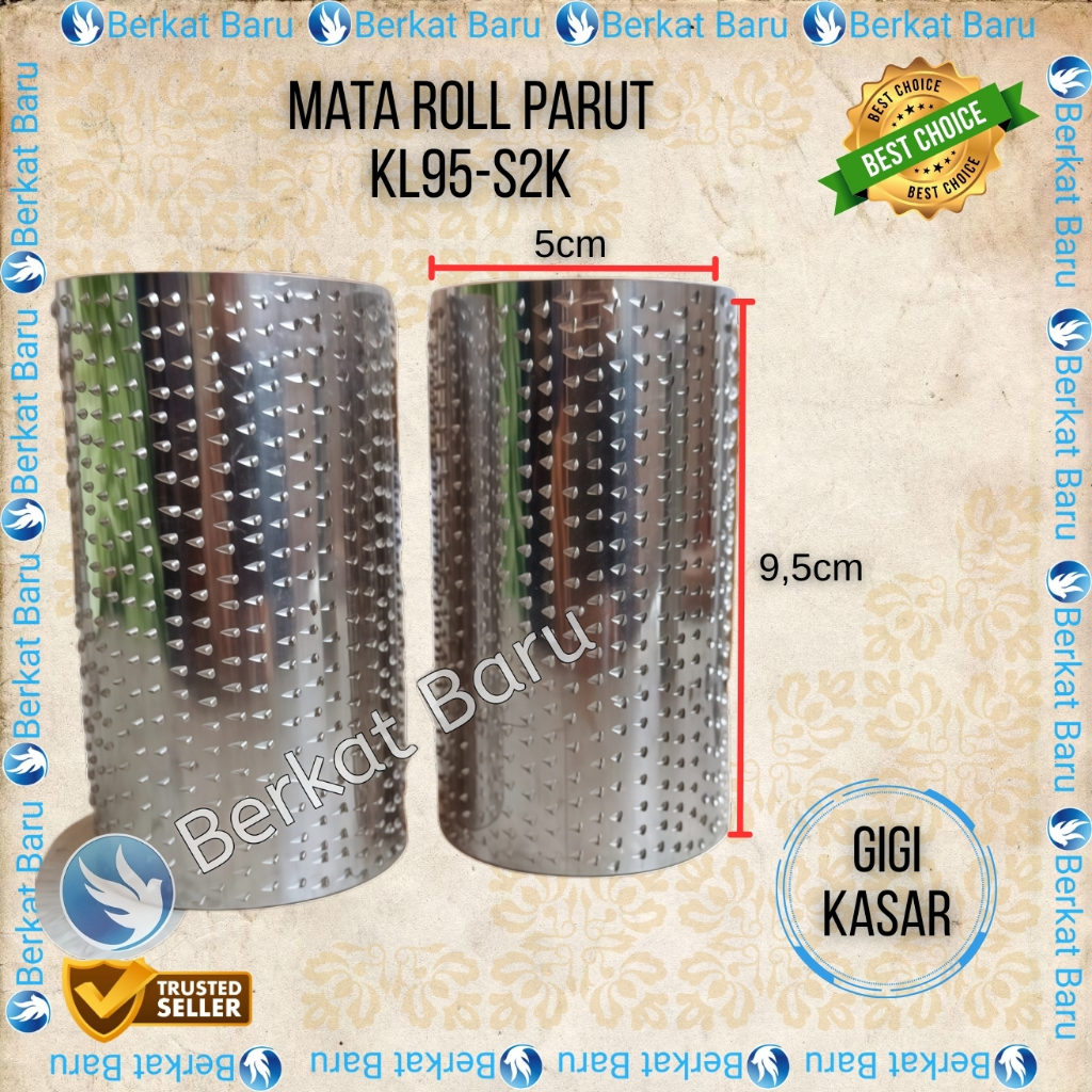 Mata parut kelapa kecil gigi KASAR KL95/S2K /Roll parutan kelapa listrik KASAR/Mata pisau parut kela
