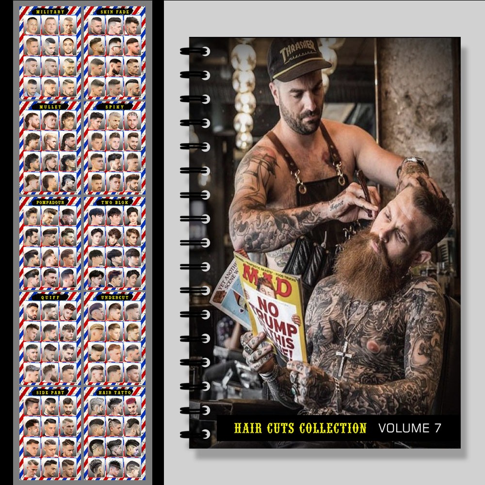 Buku Barbershop Katalog Potong Rambut Pria - HC7