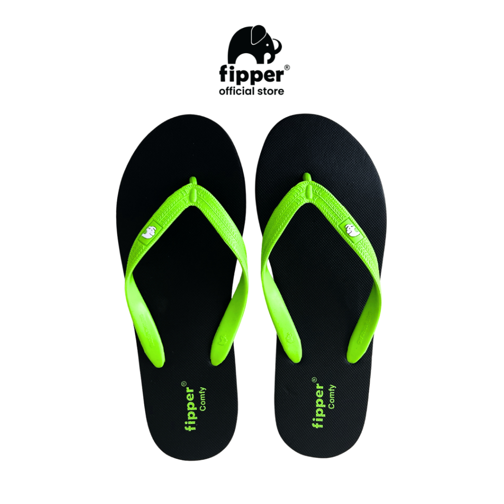 Fipper - Comfy Black / Green Apple