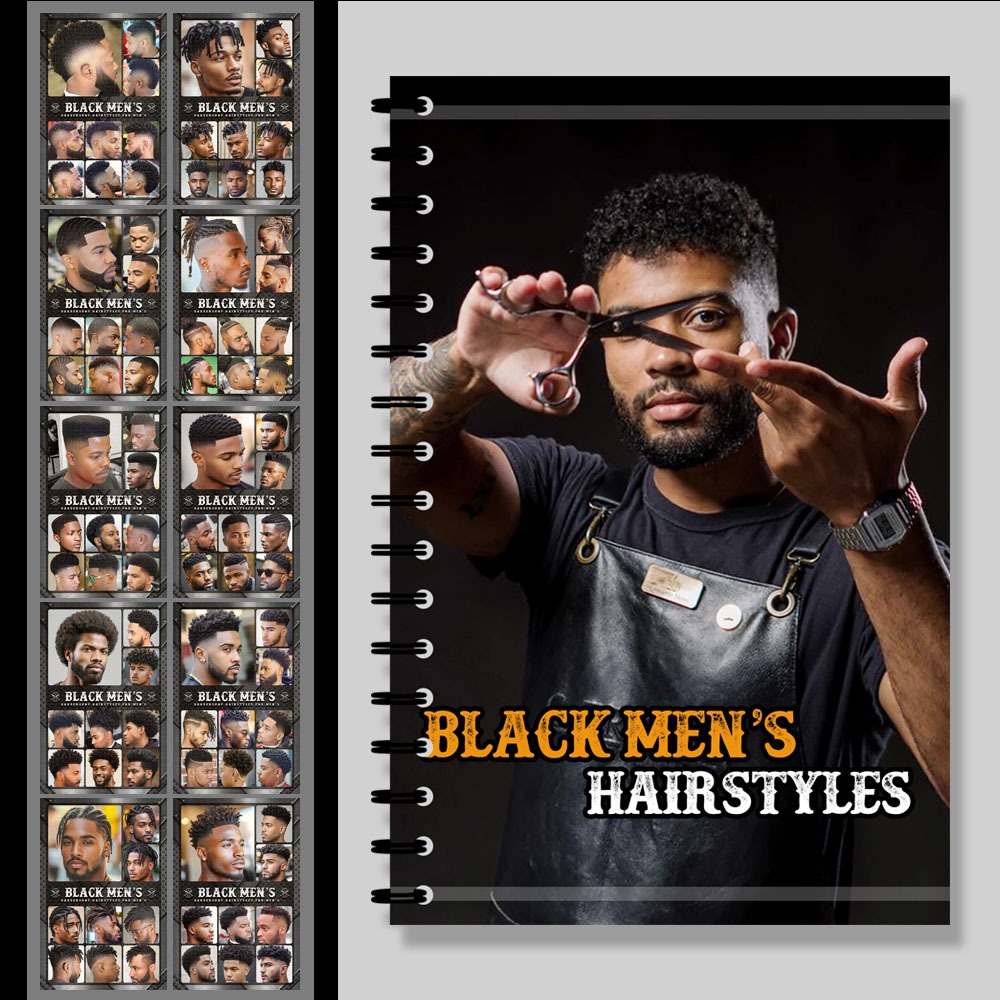 Buku katalog Barbershop Potongan Rambut Pria Khusus Indonesia Timur - Majalah Barberhop - Black Men'