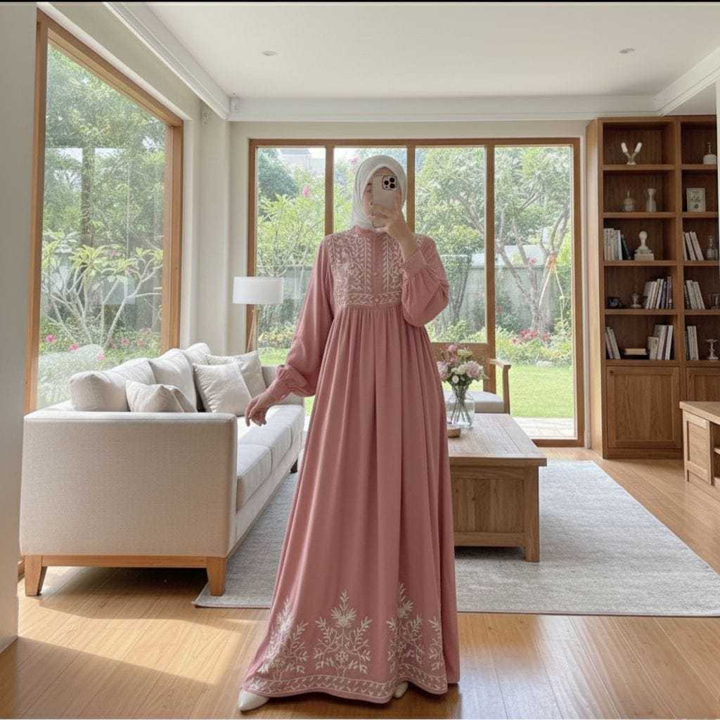 HUMAIRA GAMIS RAYON MIX BORDIR LD 110 // GAMIS BORDIR // GAMIS MUSLIMAH TERBARU REMAJA // GAMIS HIJA