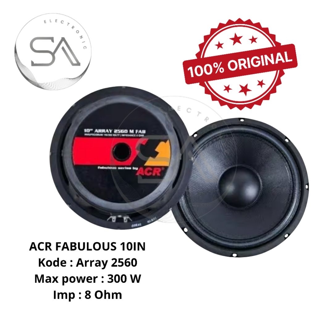 Speaker ACR Fabulous 10 Inch 2560M - Suara Mid Bersih, Ideal untuk Vocal dan Array
