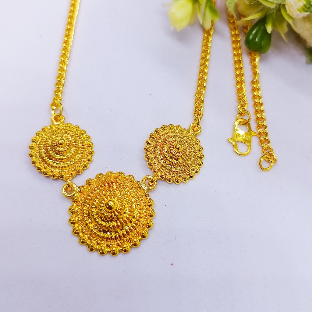 Kalung dengan desain indah, dilapisi emas 24 karat, model terbaru dari Dubai.