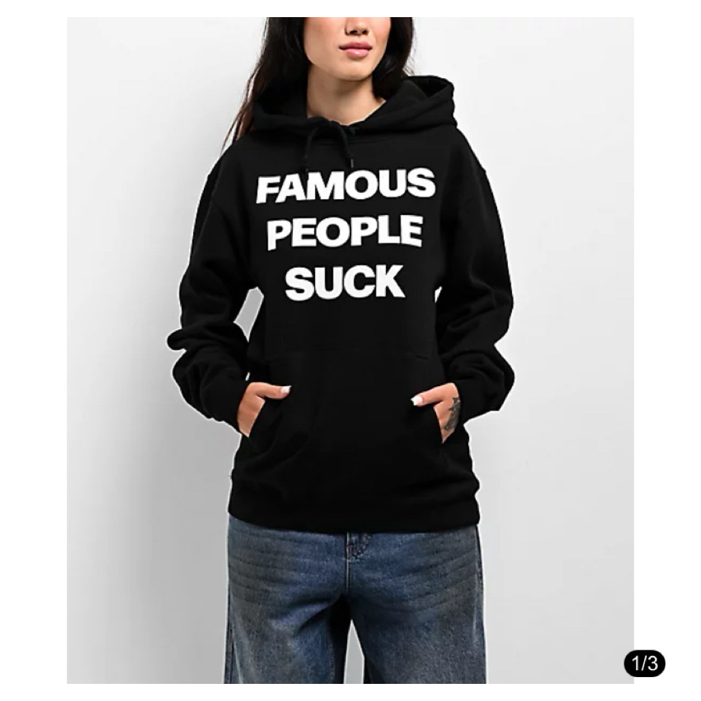Hoodie Band Pria Wanita Famous Stars & Straps - Famou People Sucks Original Official