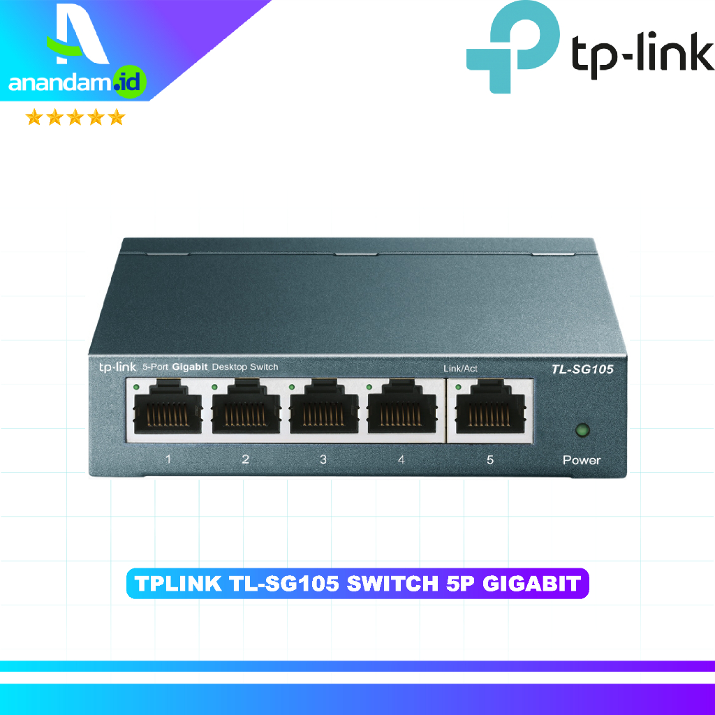 TP-Link TL-SG105 | 5 Port Gigabit Switch | Ethernet Unmanaged Switch | Plug & Play | Wall Mounting -