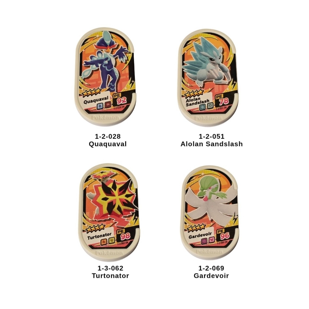 Pokemon Mezastar Tag Original Japan – Gardevoir / Quaquaval / Turtonator