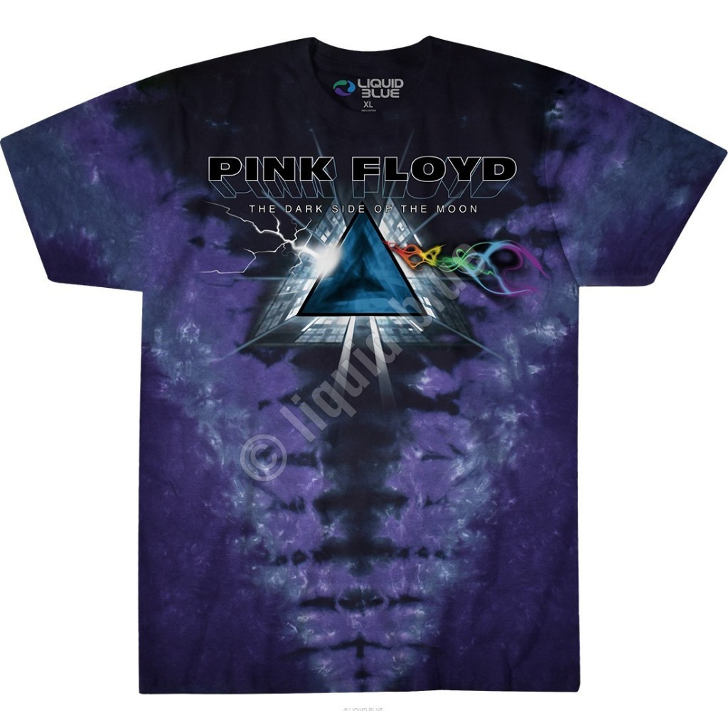 PINK FLOYD DARK SIDE VORTEX TAG LIQUID BLUE SIZE L T SHIRT