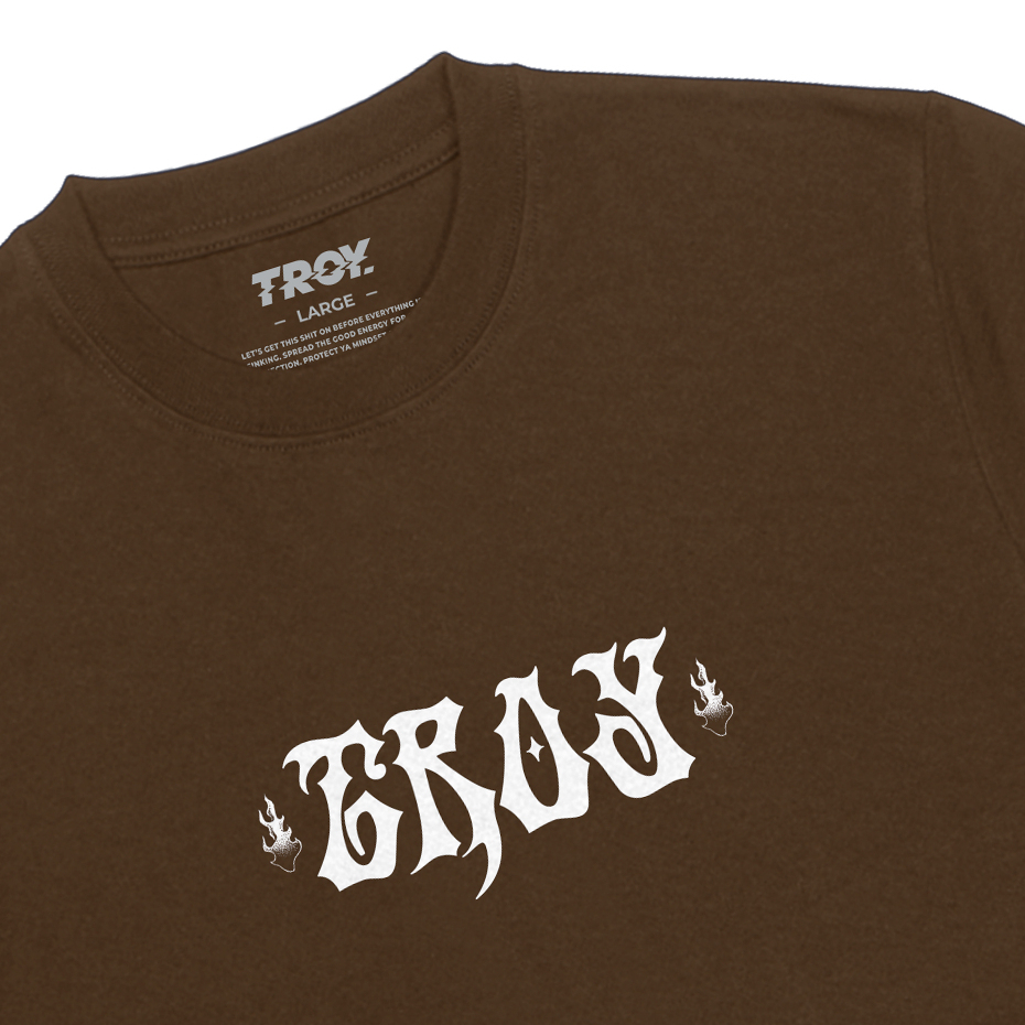 Troy Company Tshirt Toffee Hell Ember - Kaos Lengan Pendek Kaos Coklat Toffee MTD 3286