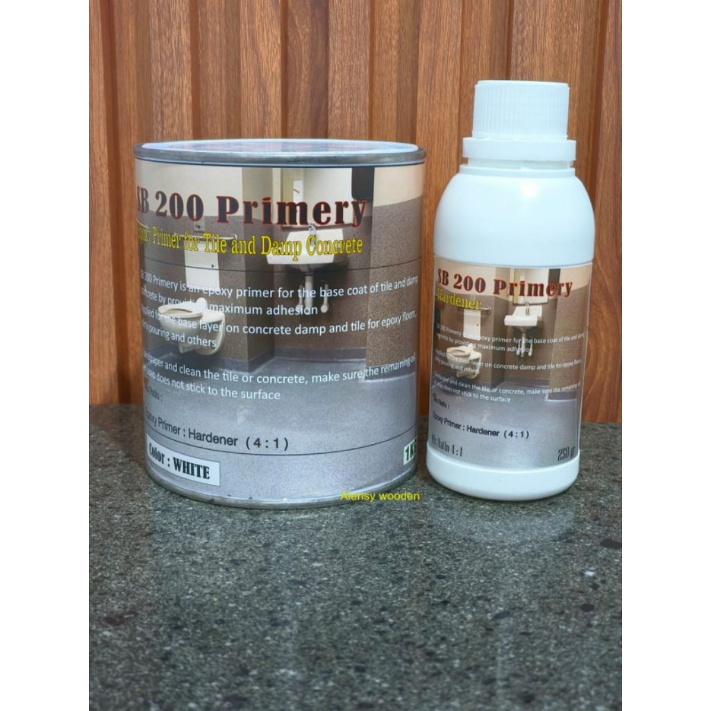 Epoxy Primer SB 200 Primary kemasan 1,25 kg  untuk permukaan keramik, beton kering dan beton lembab 