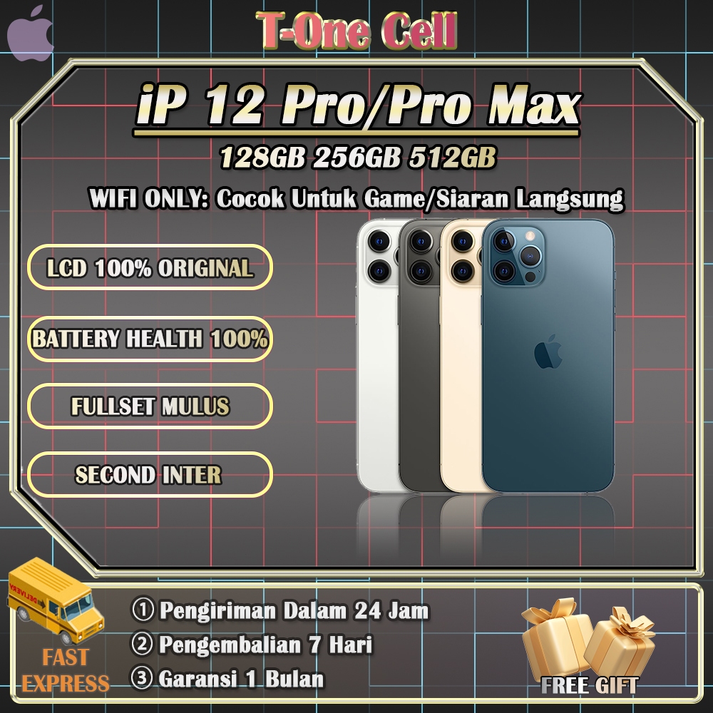 iPhone 12 Pro/ProMax SECOND BEKAS 100% ORI 128/256/512GB INTER, Harga Terjangkau, Jangan Sampai Keha