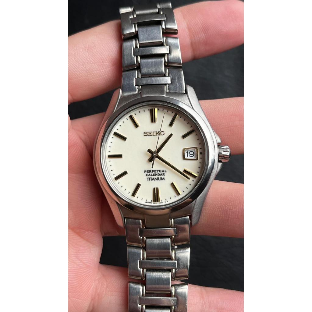 SEIKO PERPETUAL CALENDAR TITANIUM 8F32-0400