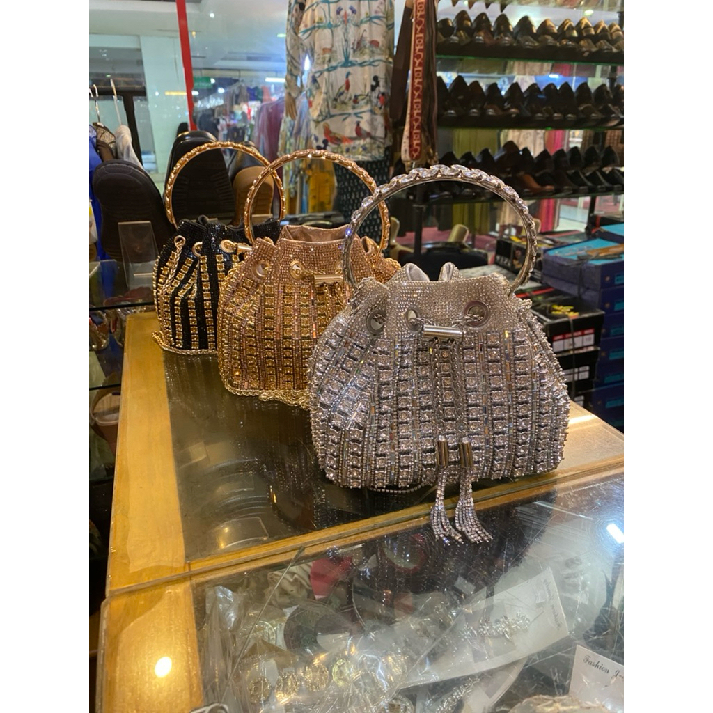 TAS PESTA MODEL SERUT UNIK CLUTCH PESTA MEWAH SERUT 19125