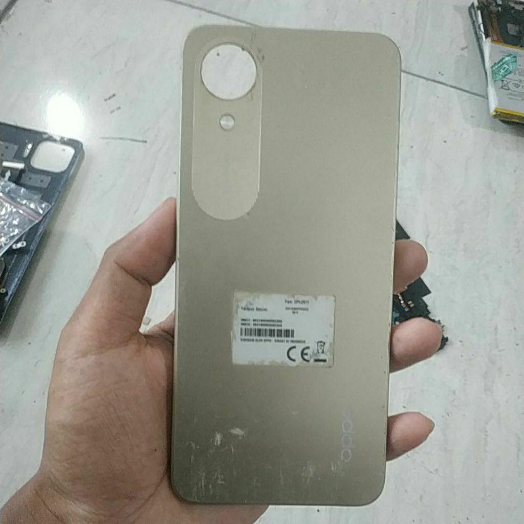 backdoor bekas oppo a17k,tanpa tombol ada patah
