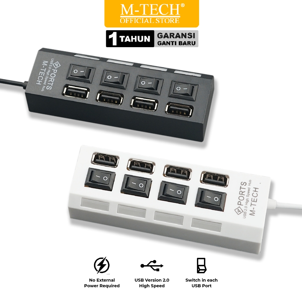Usb 2.0 Hub Usb 4 Lubang Port 4 Switch