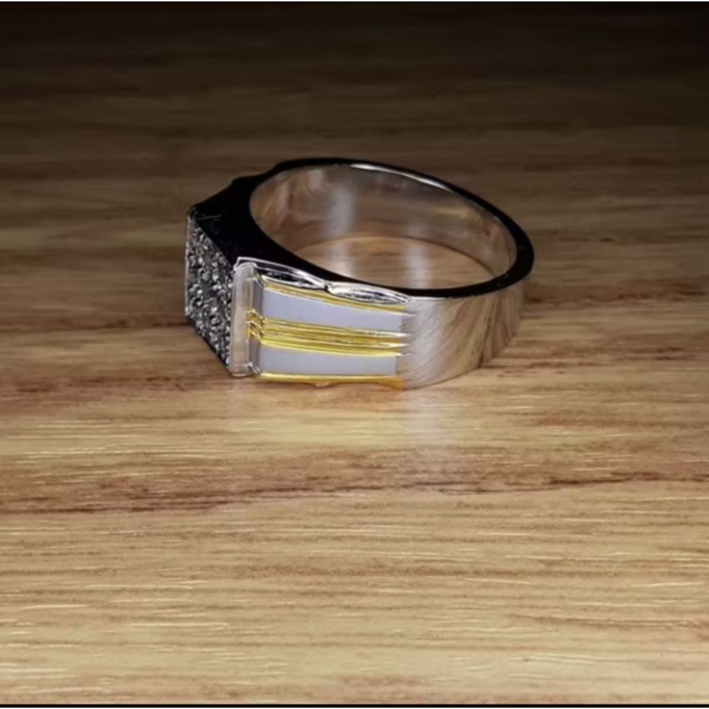 cincin pria mata full natural berlian eropah asli bersertifikat