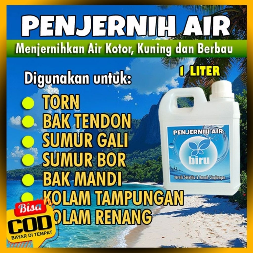 PENJERNIH AIR KUNING, hitam, Berbau.Untuk Torn , Bak Mandi, sumur bor dan Sumur gali-1 Liter