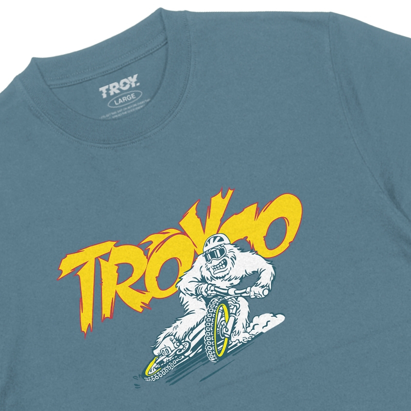 Troy Company Tshirt Mineral Blue Yeti Bicycle - Kaos Lengan Pendek Kaos Biru Mineral MTD 2932
