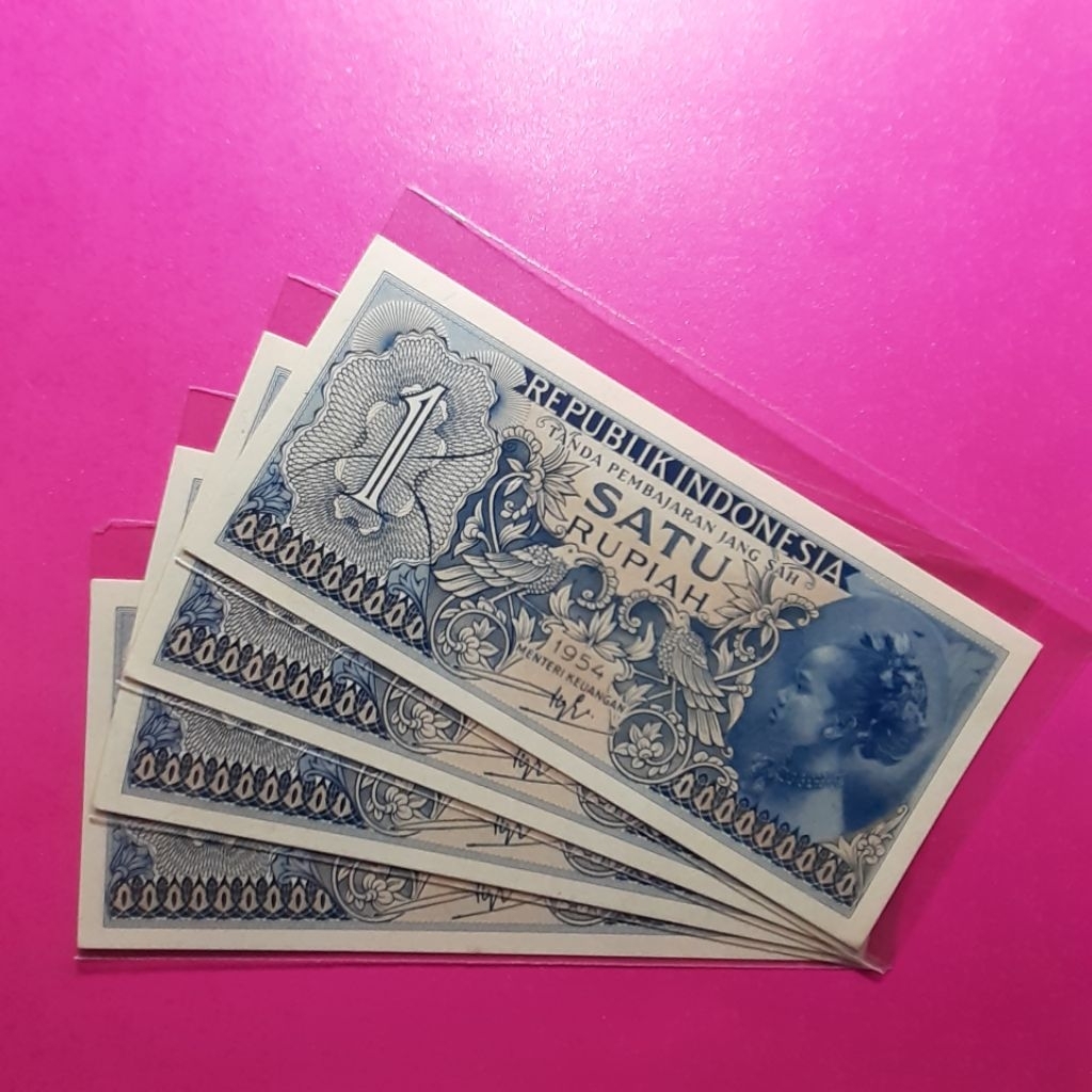 uang kuno 1 rupiah suku bangsa tahun 1954