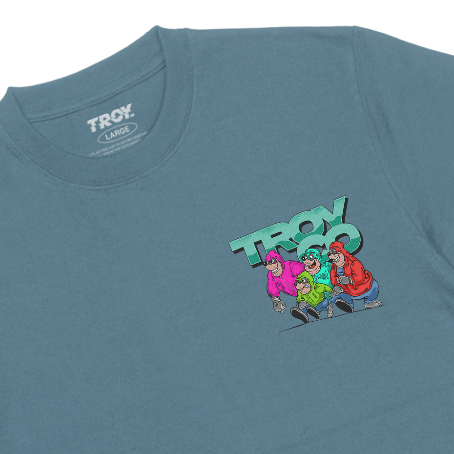 Troy Company Tshirt Mineral Blue Dober Ranger - Kaos Lengan Pendek Kaos Biru Mineral MTD 2839