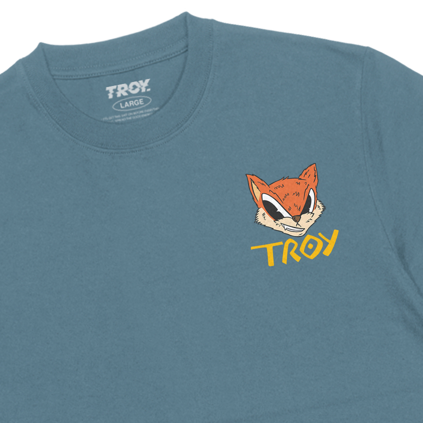 Troy Company Tshirt Mineral Blue Yucky - Kaos Lengan Pendek Kaos Biru Mineral MTD 3213