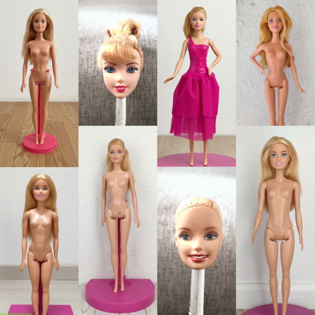 Preloved Boneka Kepala Barbie Original Mattel