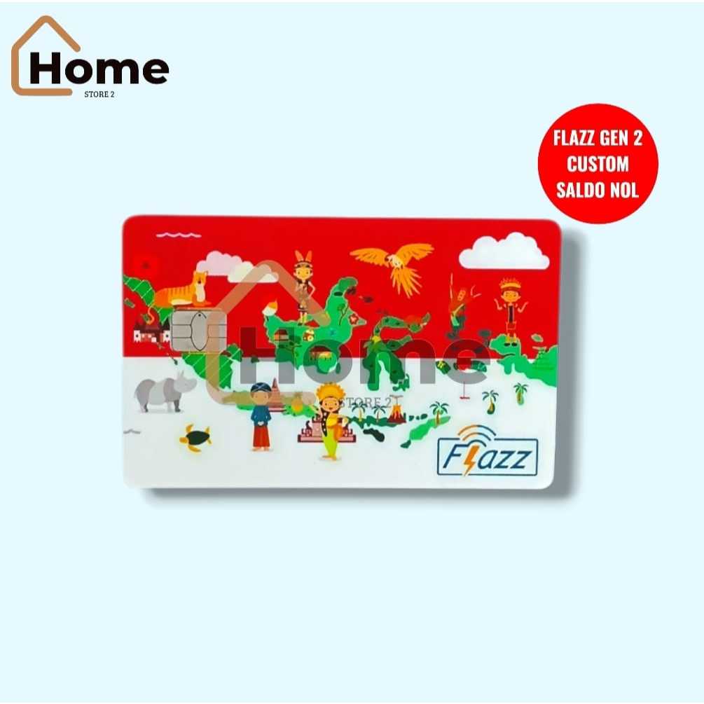 KARTU ETOLL FLAZZ BCA GEN 2 CUSTOM SUPPORT NFC - MERAH PUTIH INDONESIA