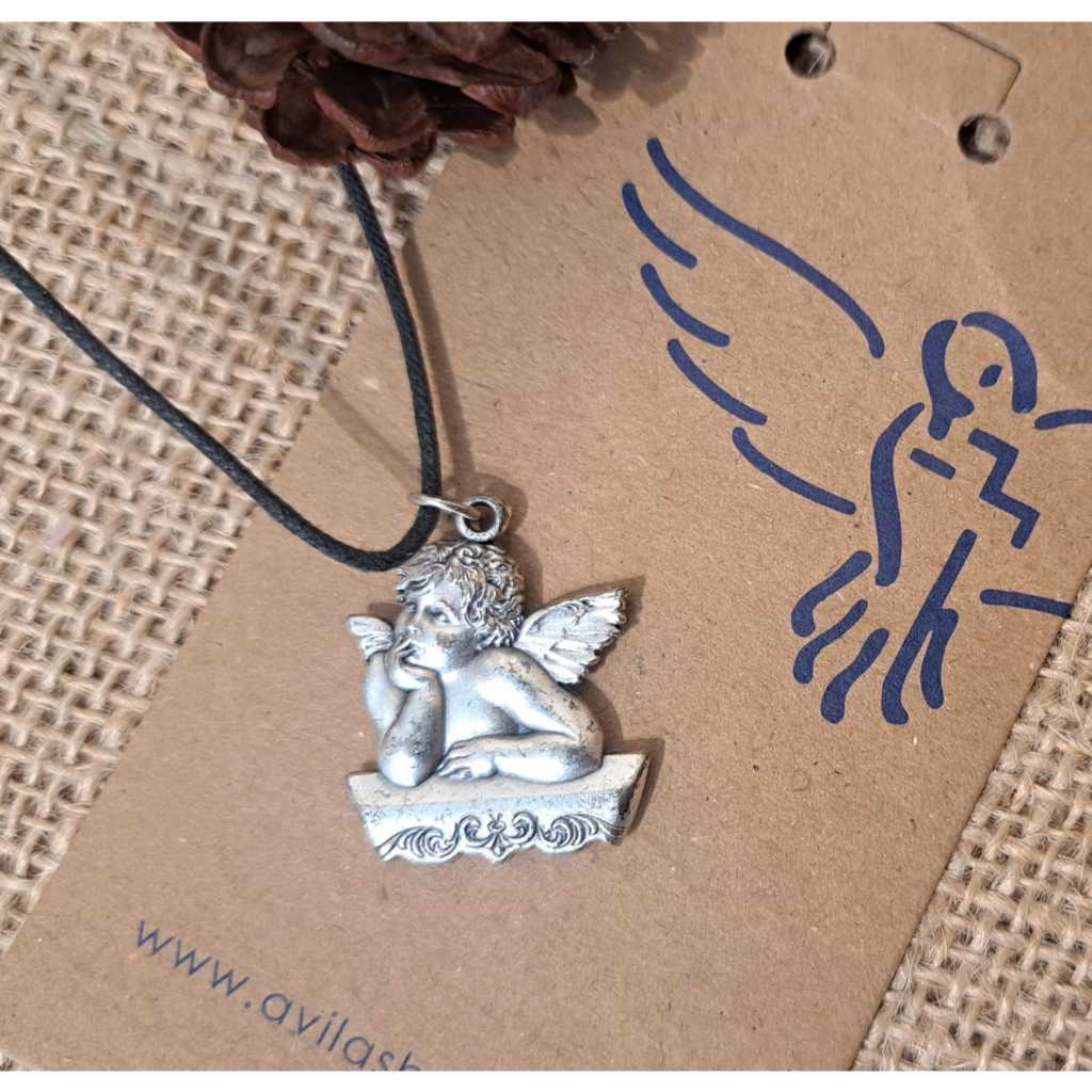 Kalung Liontin ANGELO RAFFAELLO 2.5 CM, SILVER