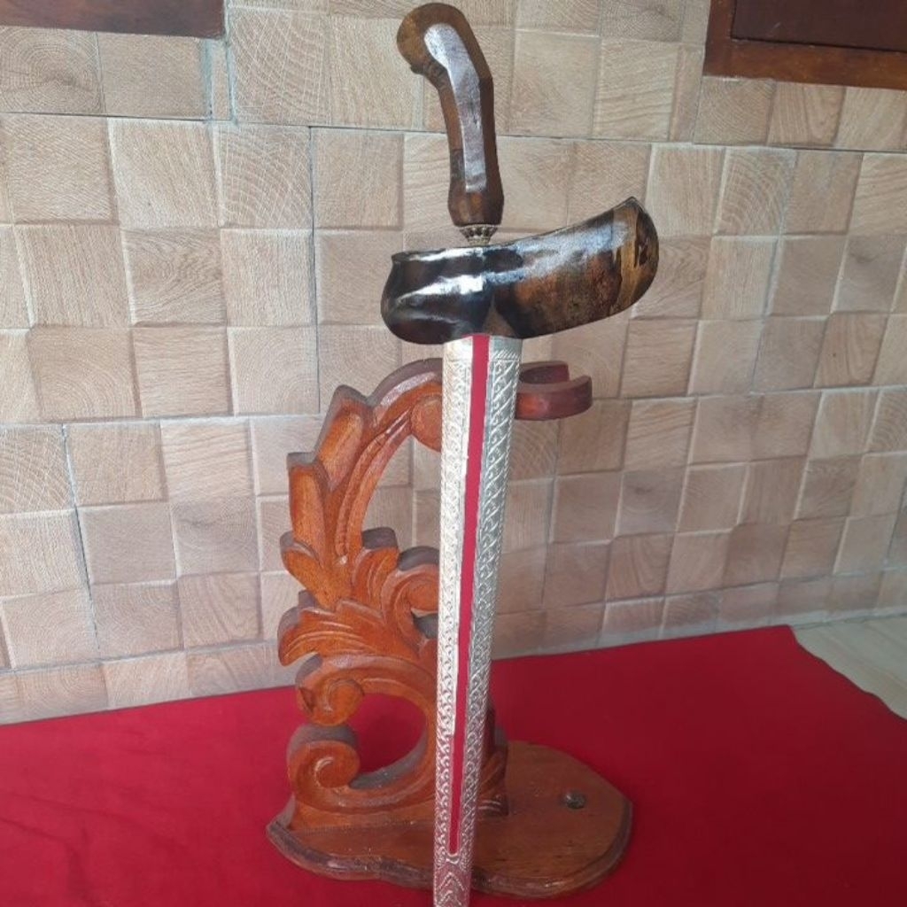 Keris Carang Soka Luk 9 Sepuh Pamor Bendo Segodo/Melati Tumpuk,Pesi Tindik Emas