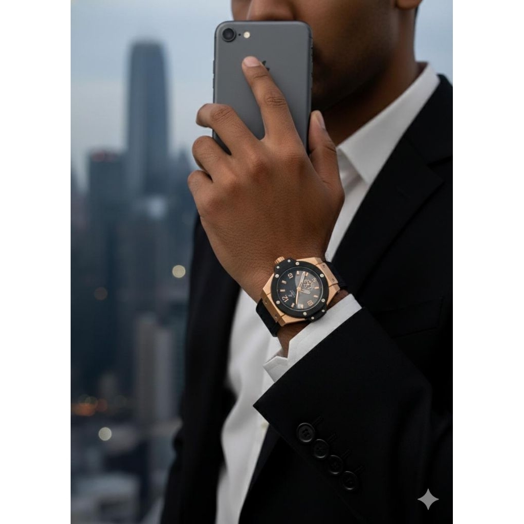 Jam Tangan Pria Chrono Detik Model Jangkar Elegan Kemewahan 002