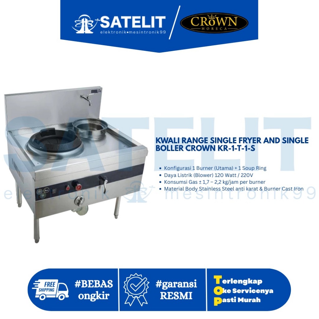 KWALI RANGE 1 TUNGKU / 2 TUNGKU 1 SOUP RING WITH BLOWER CROWN