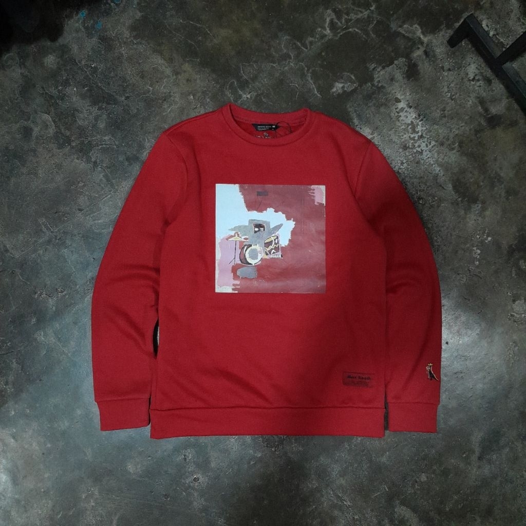 JEAN-MICHEL BASQUIAT TRIBUTE JAZZ (MAX ROACH) CREWNECK RED