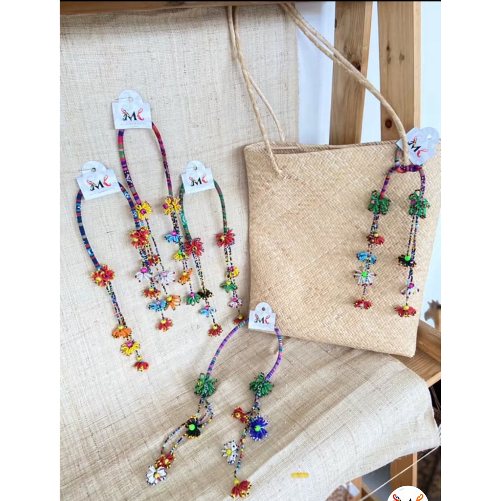 Kayan Art - Aksesoris Gantungan Tas Tali Tenun Manik Dayak Kalimantan