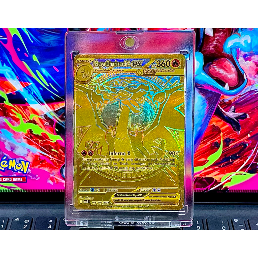 Mega Charizard X EX MUR 142/103 - MA2 - Kobaran Biru