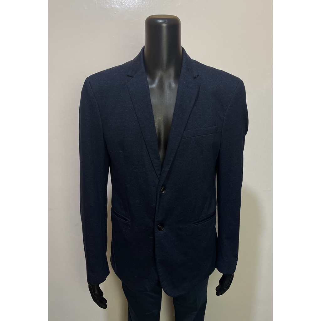 zara man blazer navy jas casual L