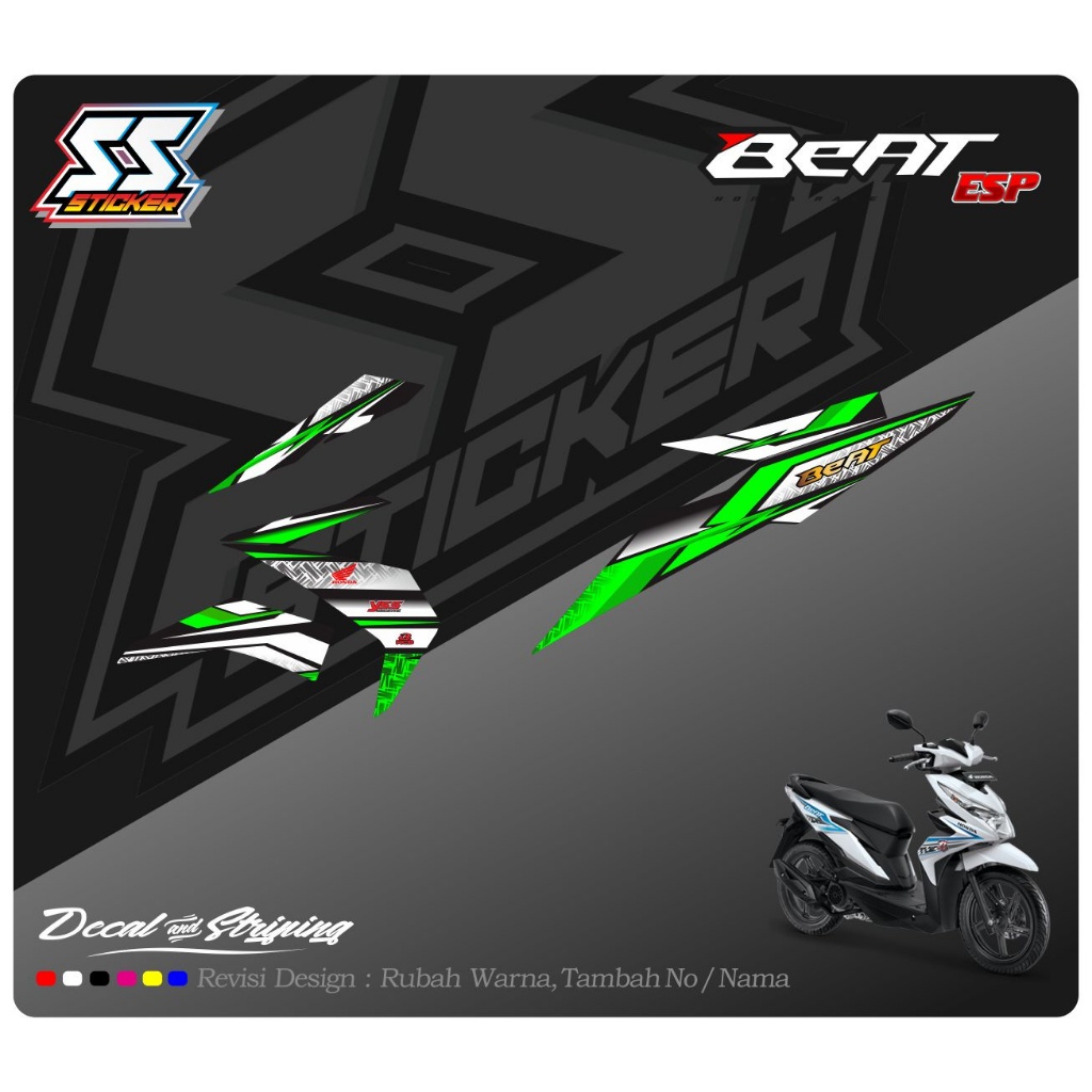 Striping Stiker Motor Beat Esp Custom Design 46