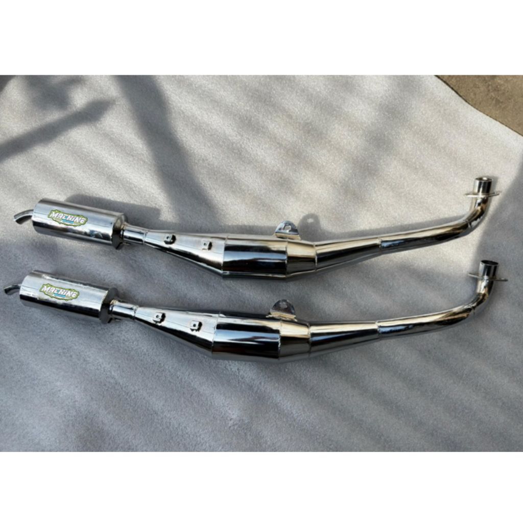 KNALPOT STANDAR RACING FIZR FORCE1 FULL CHROME ORIGINAL MACHINE INDONESIA BUKAN RTX EL9