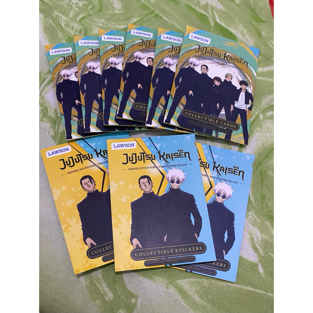 Lawson JJK Jujutsu kaisen collectible cards and stickers