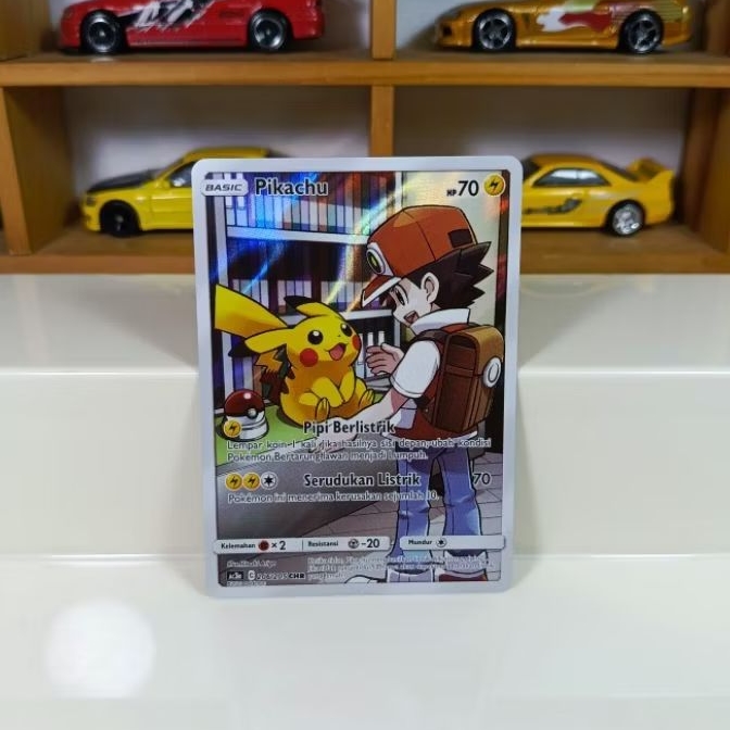 kartu pokemon tcg Pikachu 206/205 CHR Ac3a Indonesia Pikachu Ash