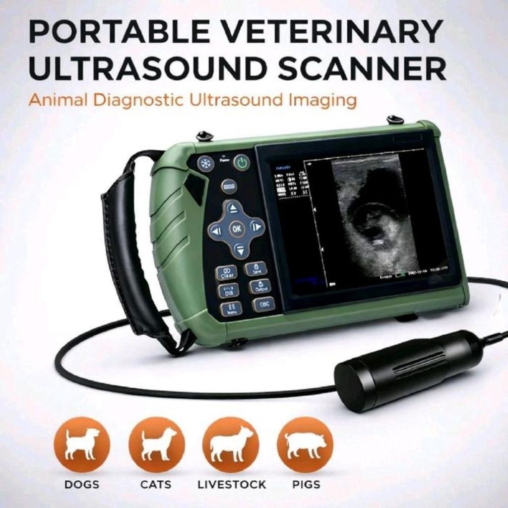Portable Veterinary Ultrasound Scanner | USG Hewan Portable untuk Klinik & Peternakan | Alat USG Hew